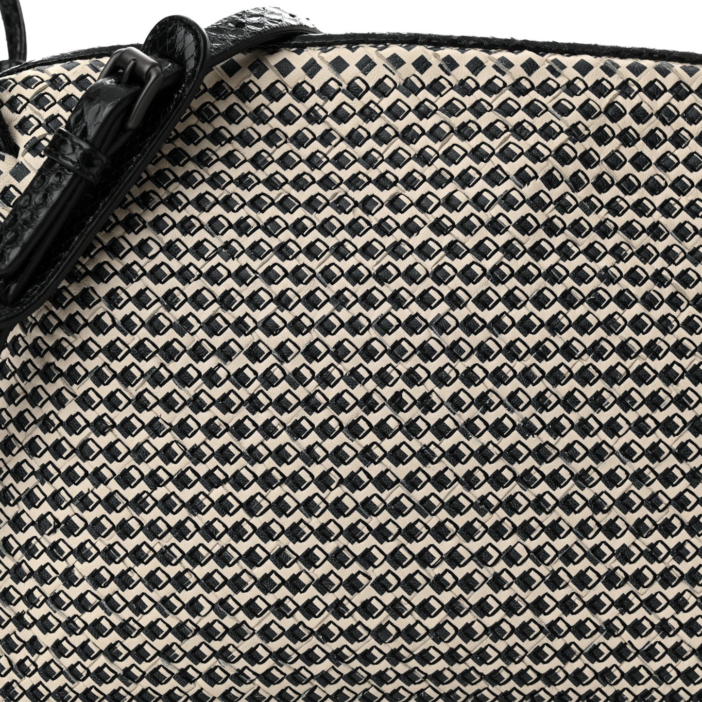 Nappa Ayers Cravaterria Intrecciato Nodini Bag Off White Black