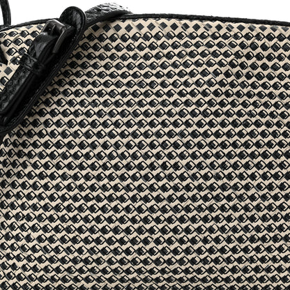 Bottega Veneta Nappa Ayers Cravaterria Intrecciato Nodini Bag Off White Black 8 of 14