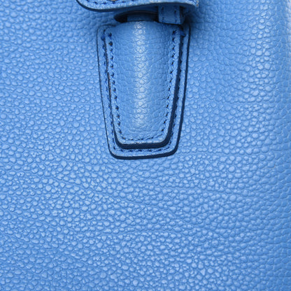 MCM Grained Calfskin Mini Milla Tote Mediterranean Blue 19 of 19