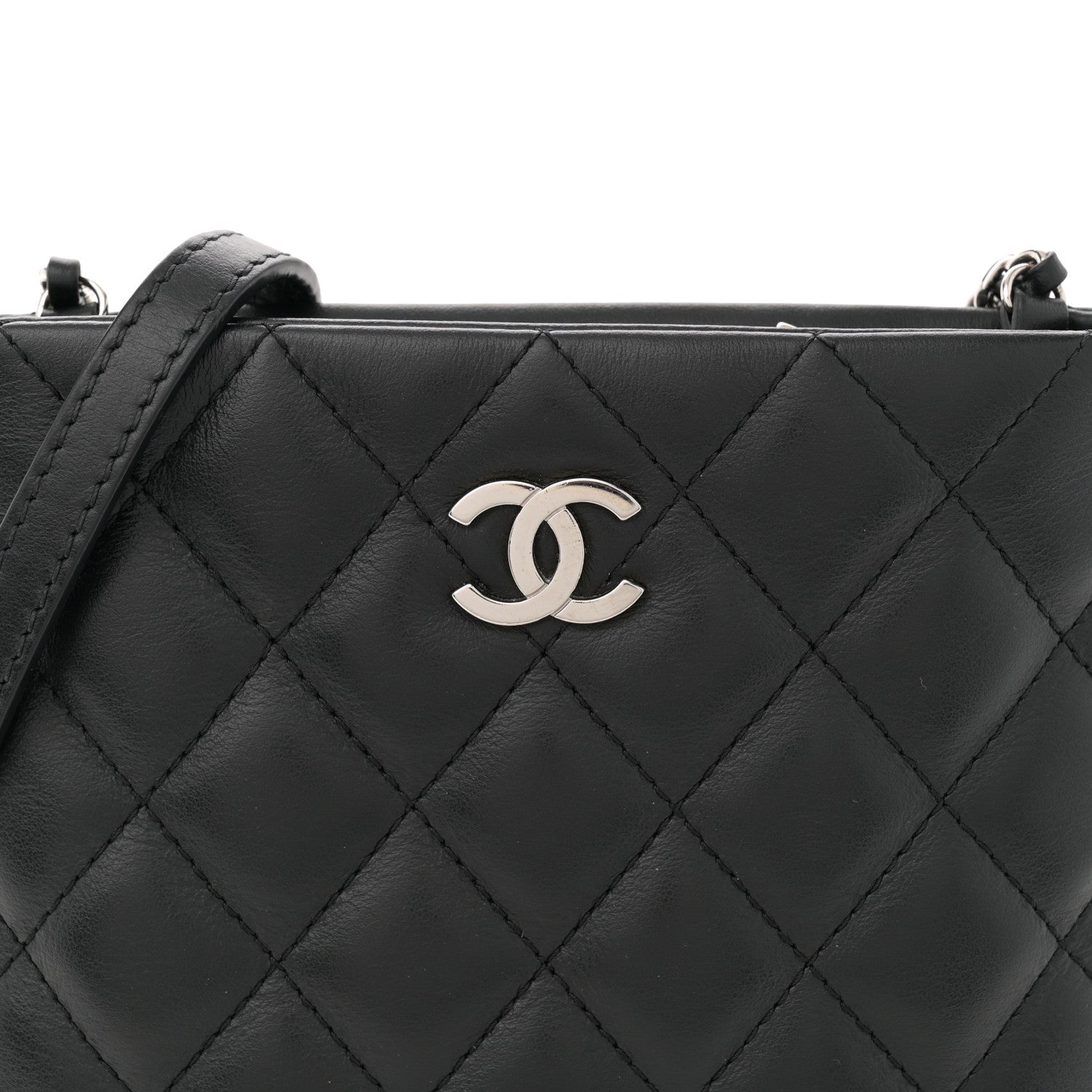 Chanel Lambskin Quilted Crossbody Bag Black 8 of 10