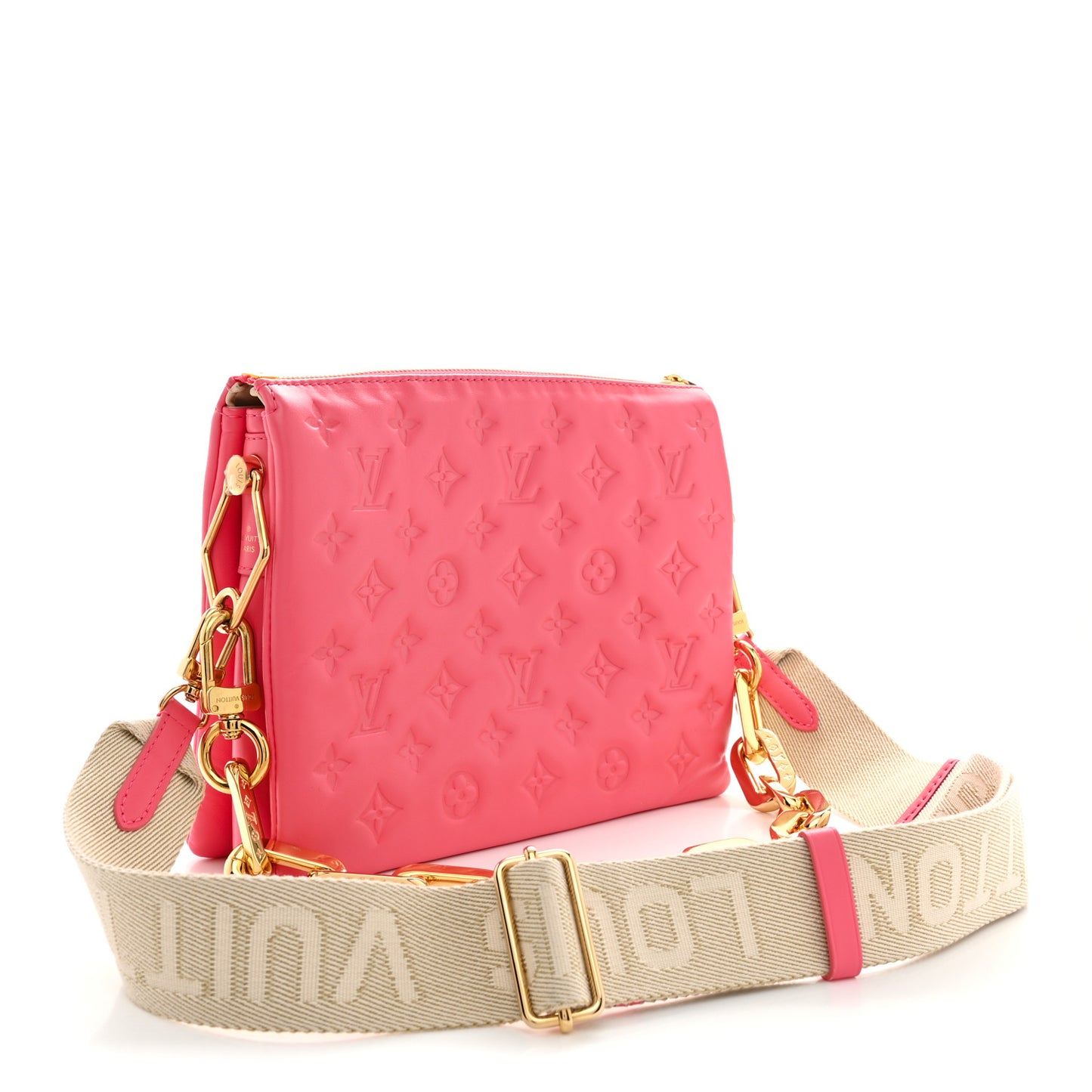 Lambskin Embossed Monogram Coussin PM Pink