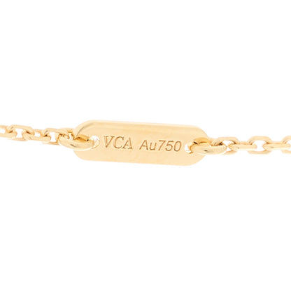 Van Cleef & Arpels 18K Yellow Gold Mother of Pearl Sweet Alhambra Pendant Necklace 5 of 6