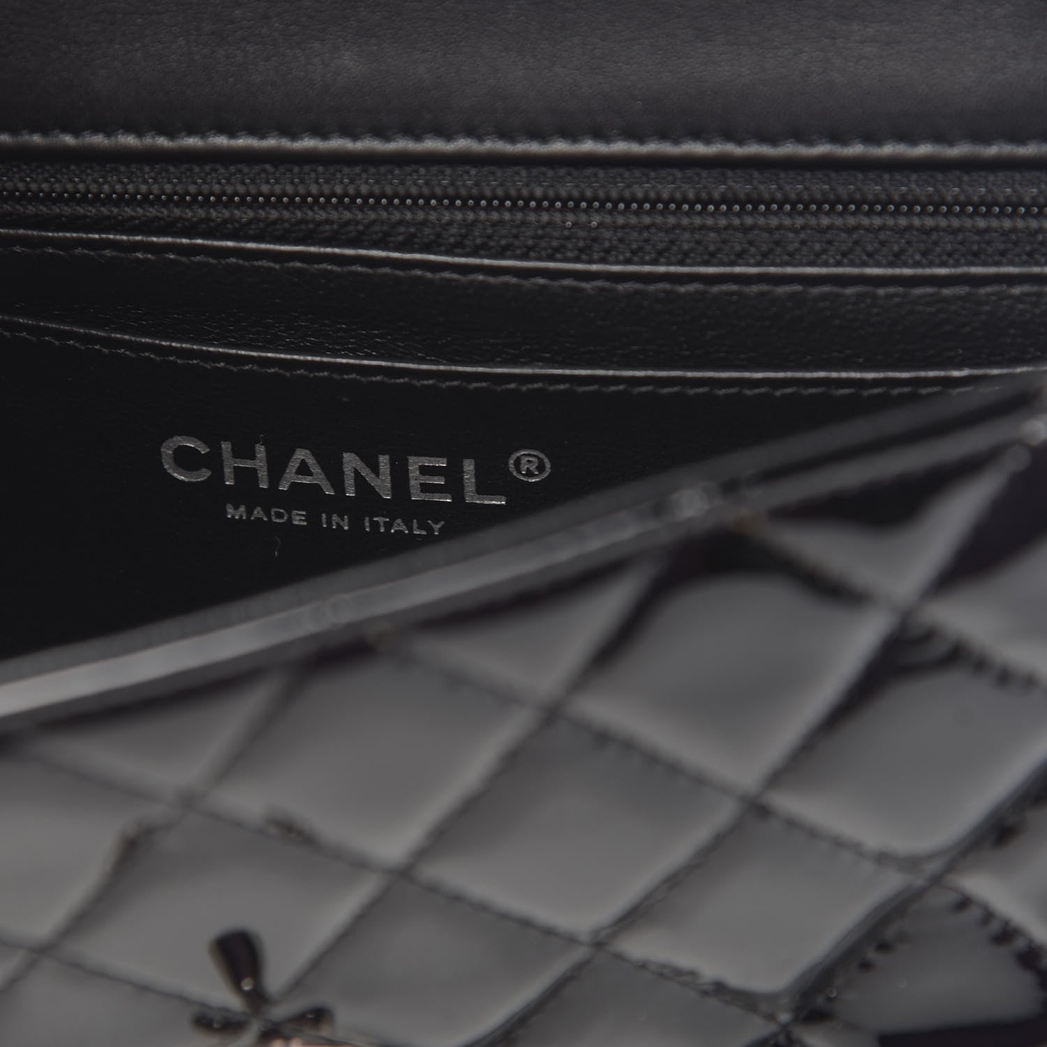 Chanel Patent Calfskin Quilted Mini Rectangular Flap Black 6 of 13