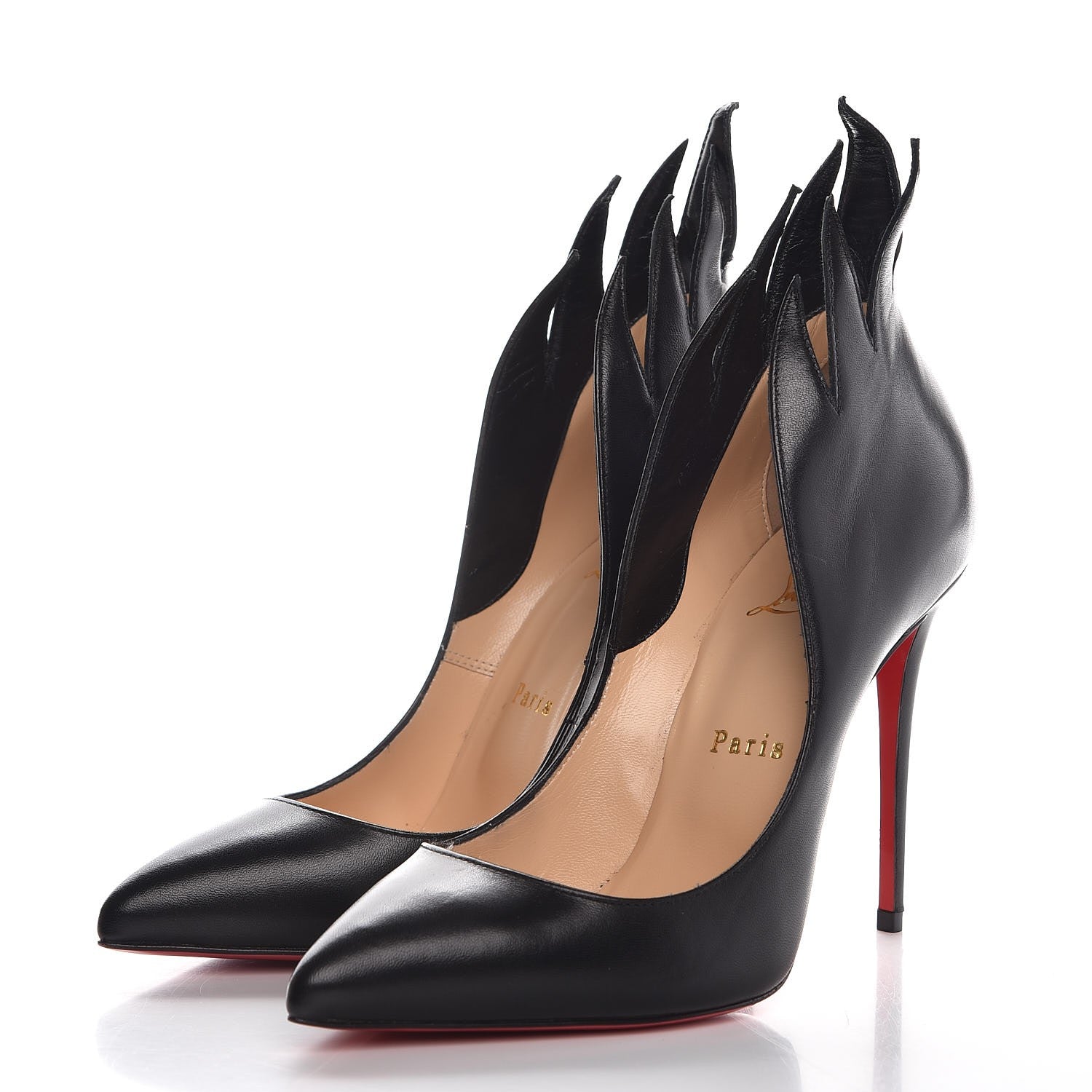 Christian Louboutin Shiny Nappa Victorina 100 Pumps 37 Black 2 of 8