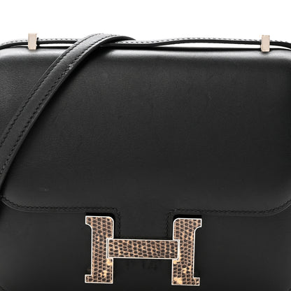 Hermes Veau Monsieur Lizard Constance 18 Black Ombre 8 of 13