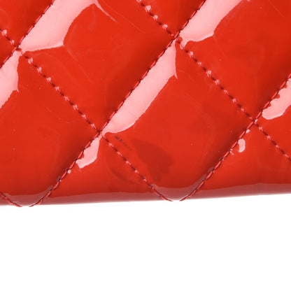 Chanel Lambskin Patent Quilted Cosmetic Case Red 6 of 8