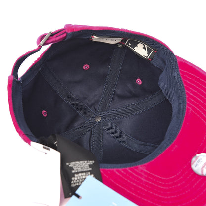 Gucci X MLB Velvet NY Yankees Baseball Hat 55-59 Pink 6 of 10