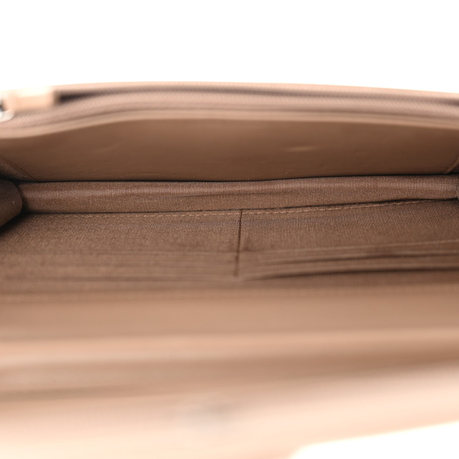 Chanel Caviar Chevron Quilted Boy Wallet On Chain WOC Dark Beige 5 of 15