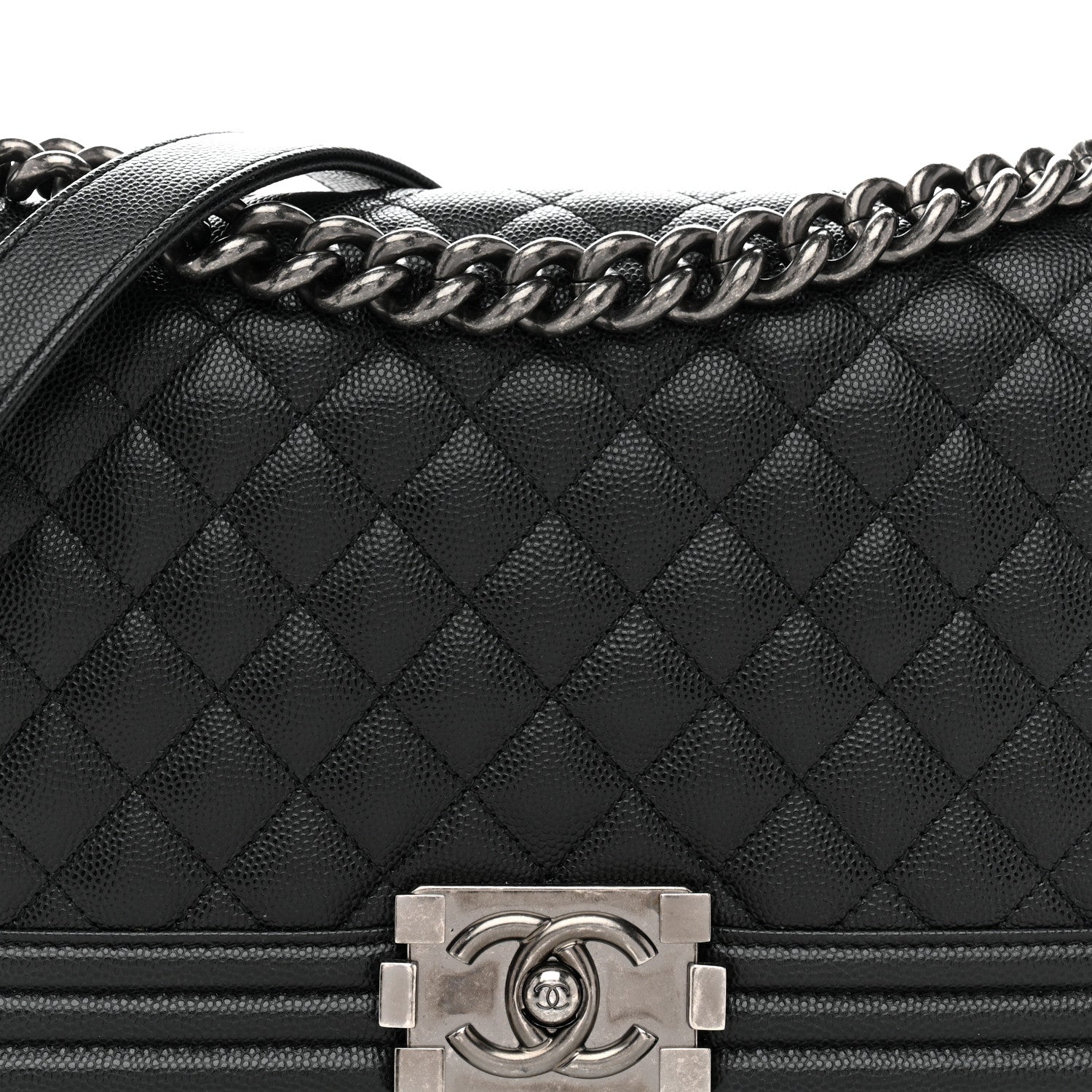 Chanel Caviar Quilted Medium Boy Flap Black 8 of 12