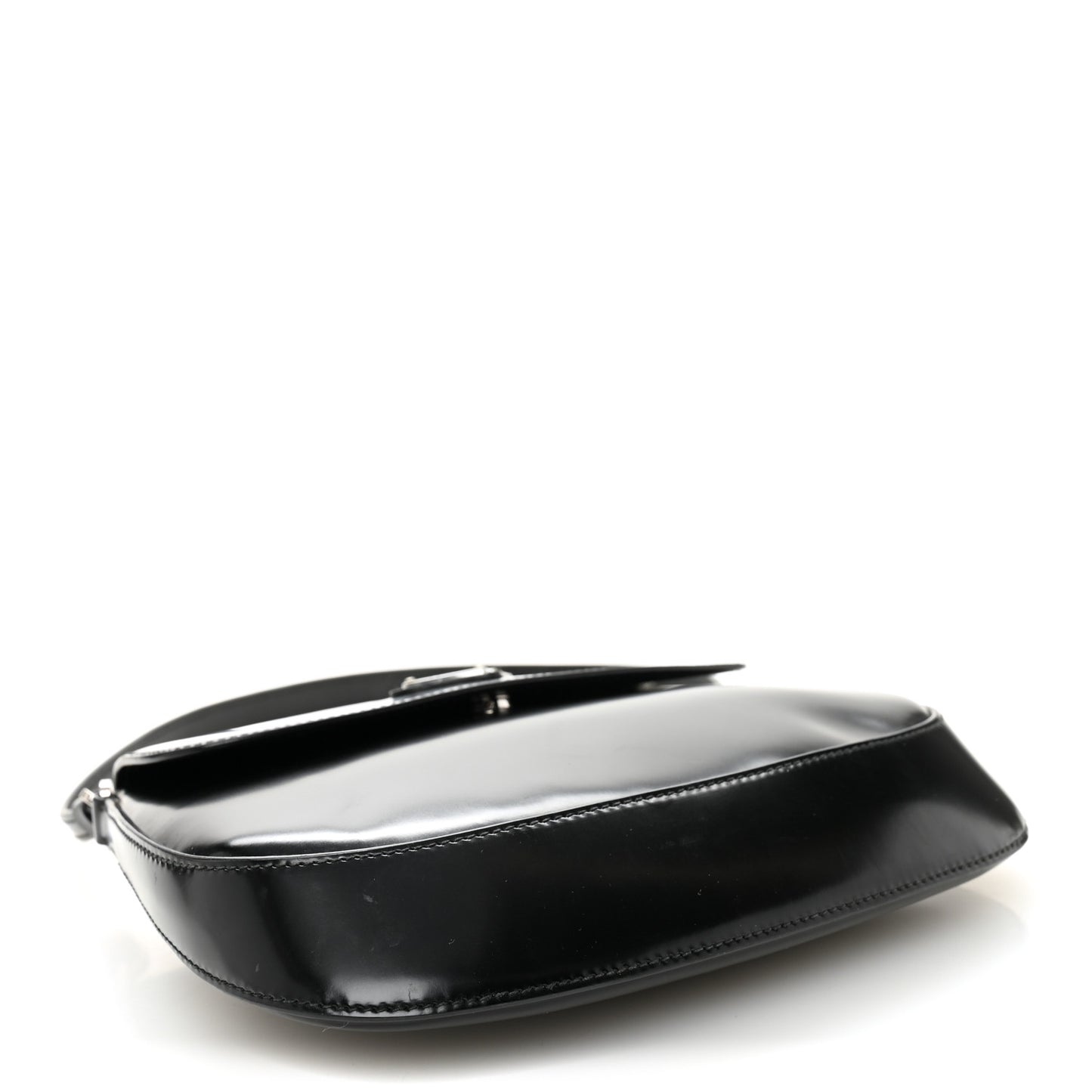 Spazzolato Cleo Flap Shoulder Bag Black