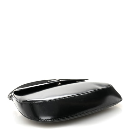 Prada Spazzolato Cleo Flap Shoulder Bag Black 4 of 11