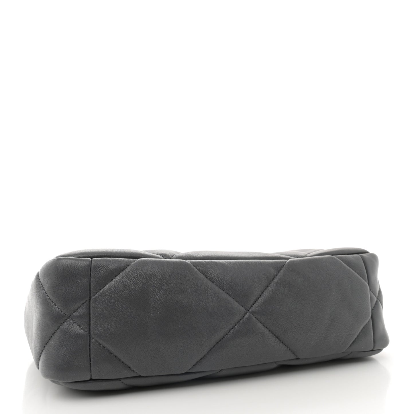 Lambskin Quilted Medium Chanel 19 Flap Dark Grey