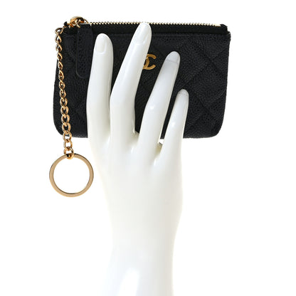 Chanel Caviar Quilted Key Holder Case Black 2 of 7