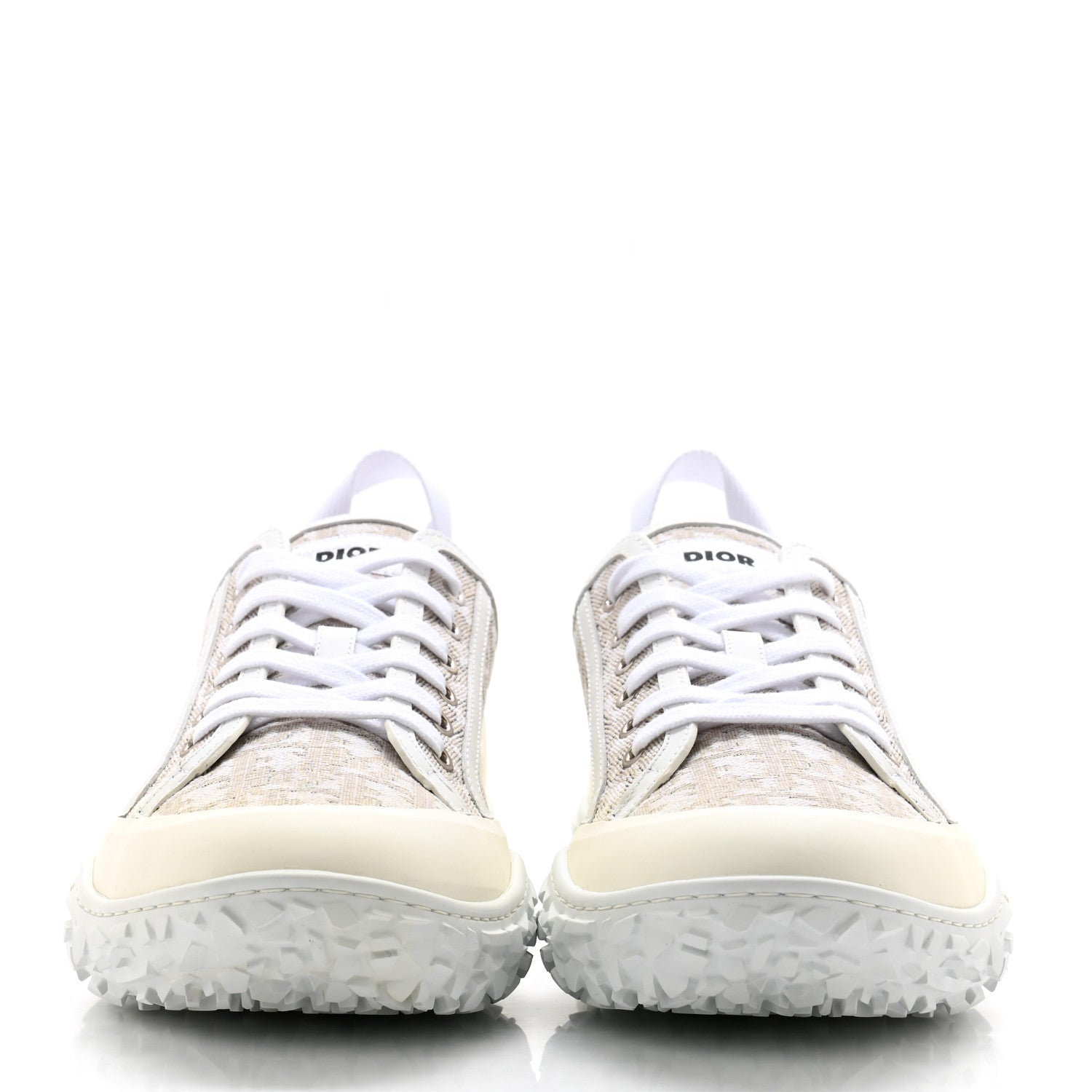 Christian Dior Jacquard Rubber Oblique Mens B28 Low Top Sneakers 42 White 2 of 10
