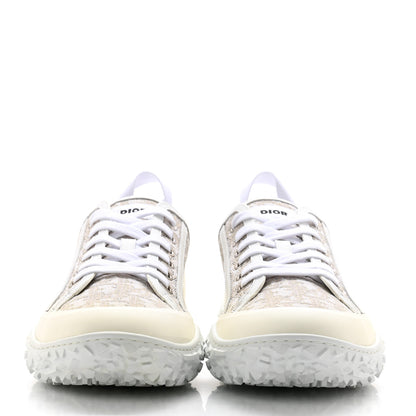 Christian Dior Jacquard Rubber Oblique Mens B28 Low Top Sneakers 42 White 2 of 10