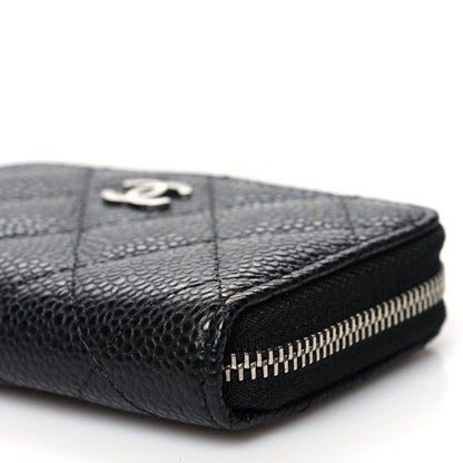 Chanel Caviar Quilted Zip Coin Purse Black 9 of 10