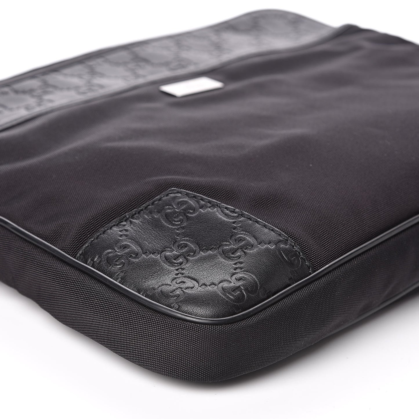 Guccissima Nylon Shoulder Bag Black