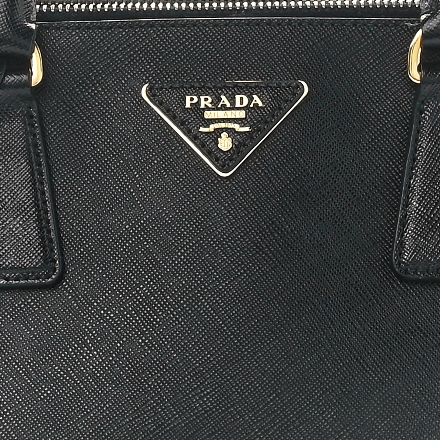 Saffiano Small Galleria Double Zip Tote Black
