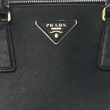 Prada Saffiano Small Galleria Double Zip Tote Black 8 of 12
