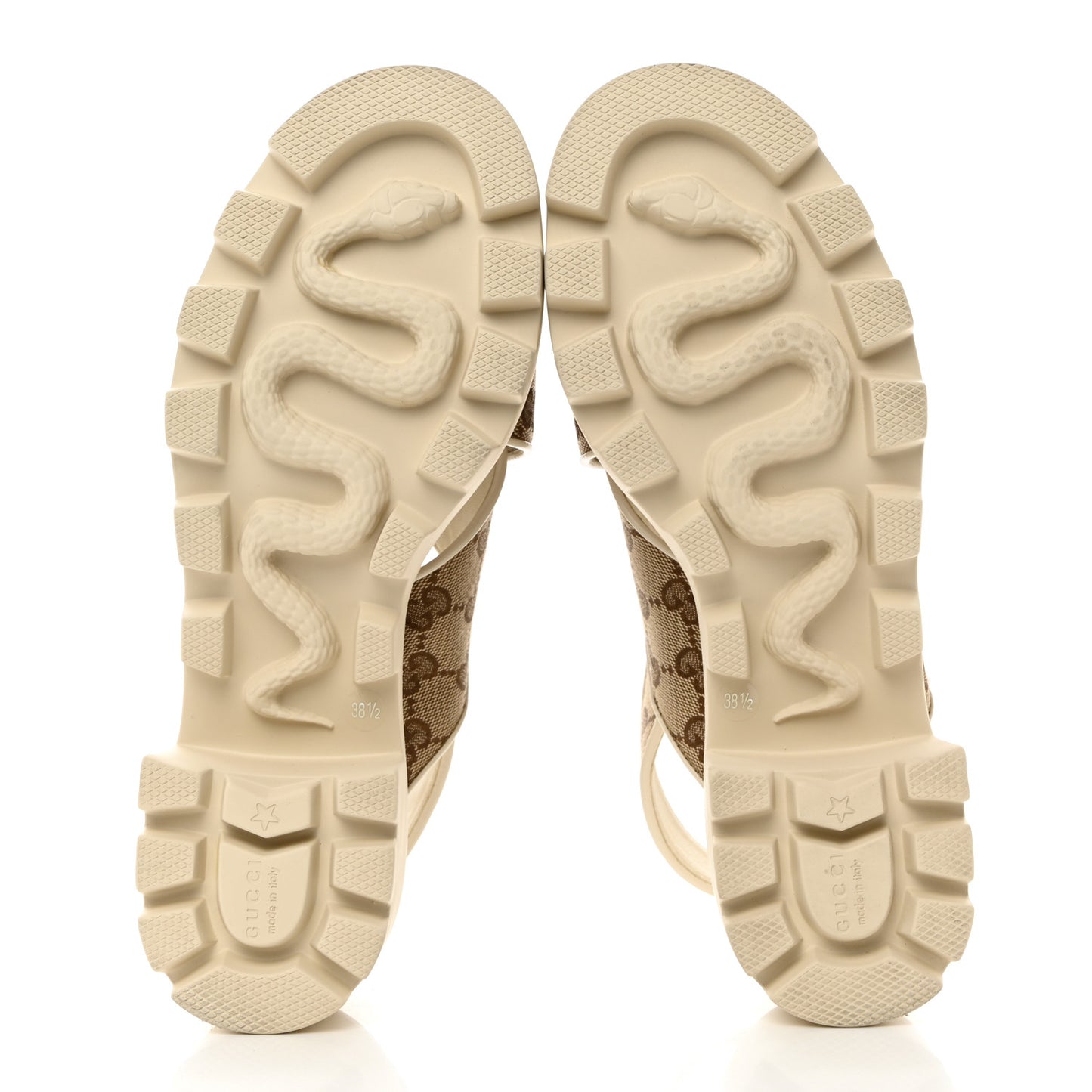Monogram Granada Kid Trip 40/72mm Lug Sole Sandals 38.5 Beige Ebony Mystic White