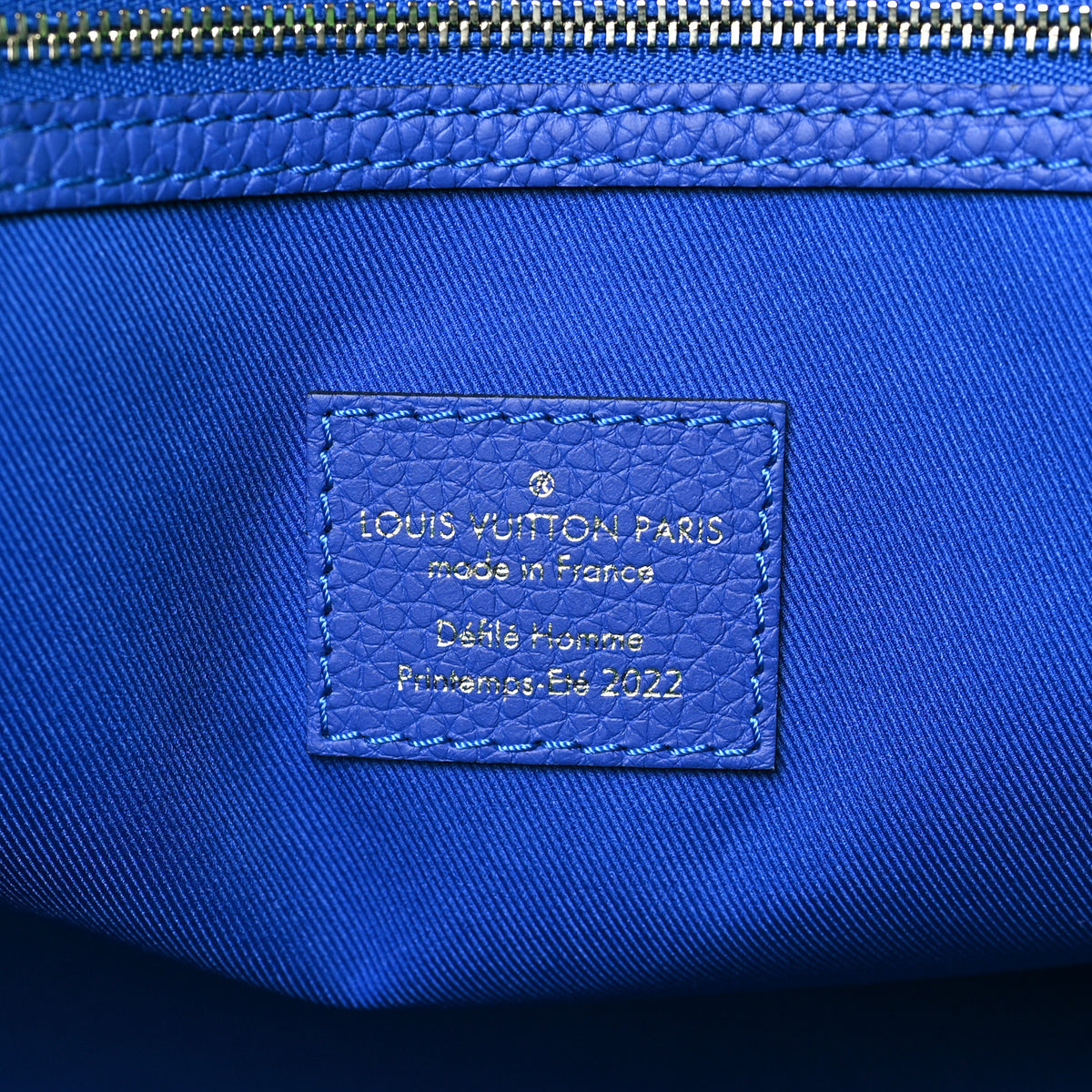 Louis Vuitton Taurillon Illusion Keepall Tote Bleu Vert 5 of 8