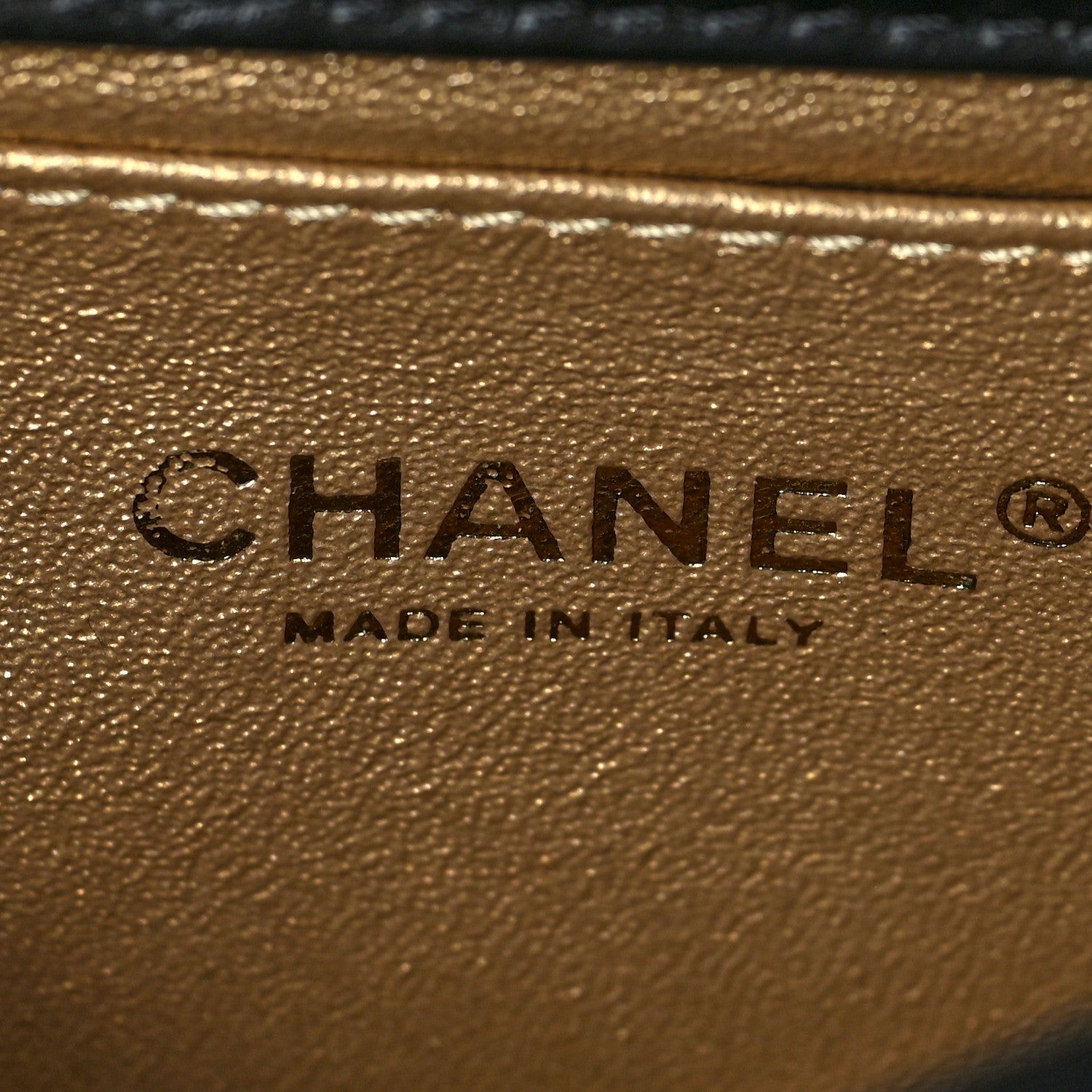 Chanel Crumpled Calfskin Chevron Chain Mini Square Flap Black 6 of 10