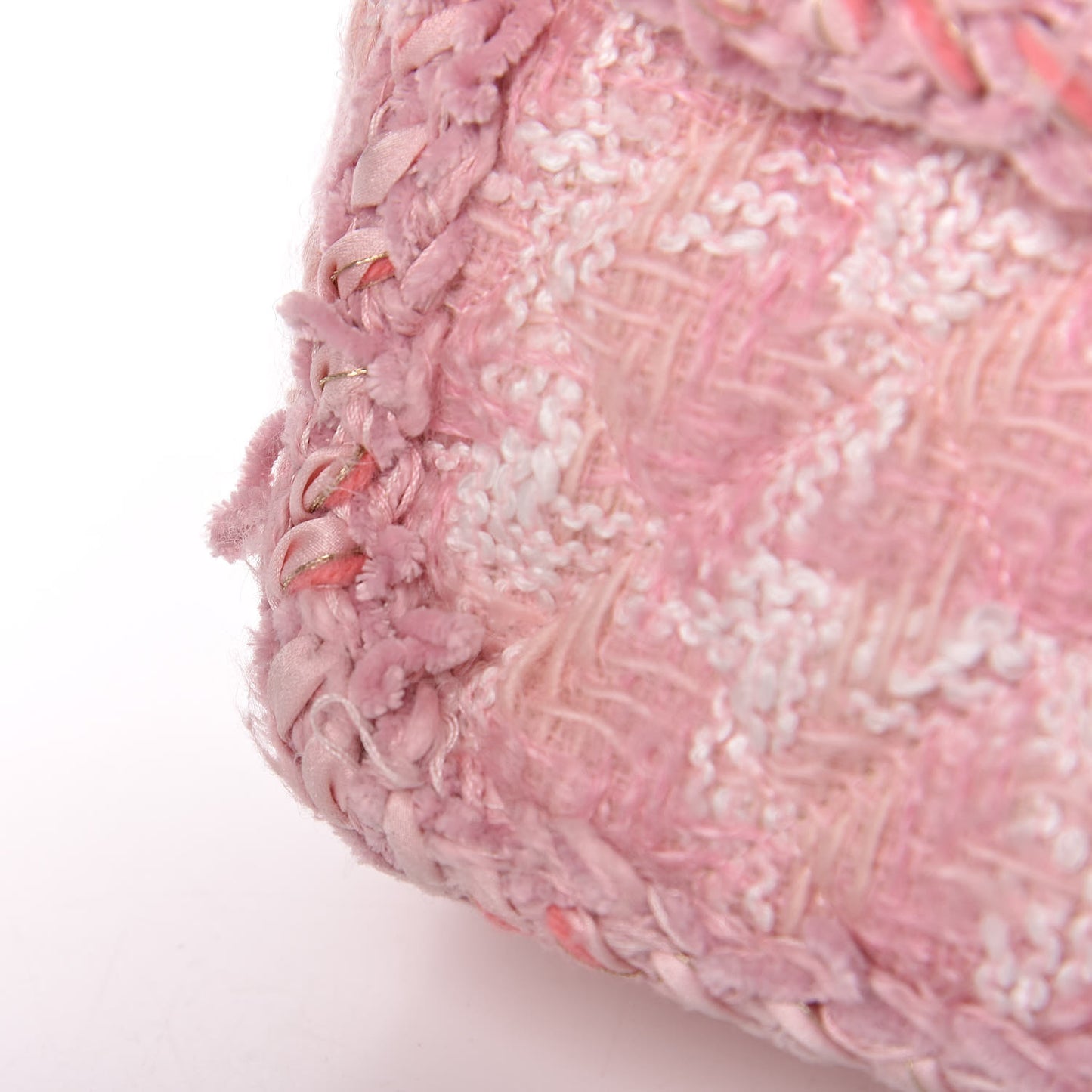 Tweed Braid Mini Reissue Square Flap Pink
