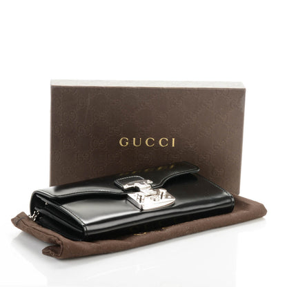 Gucci Regent Calfskin Lady Lock Wallet On Chain Black 4 of 6