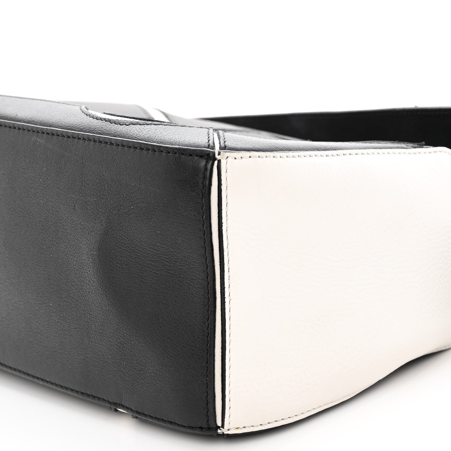 Loewe Calfskin Small Roses Puzzle Bag Black White 9 of 9