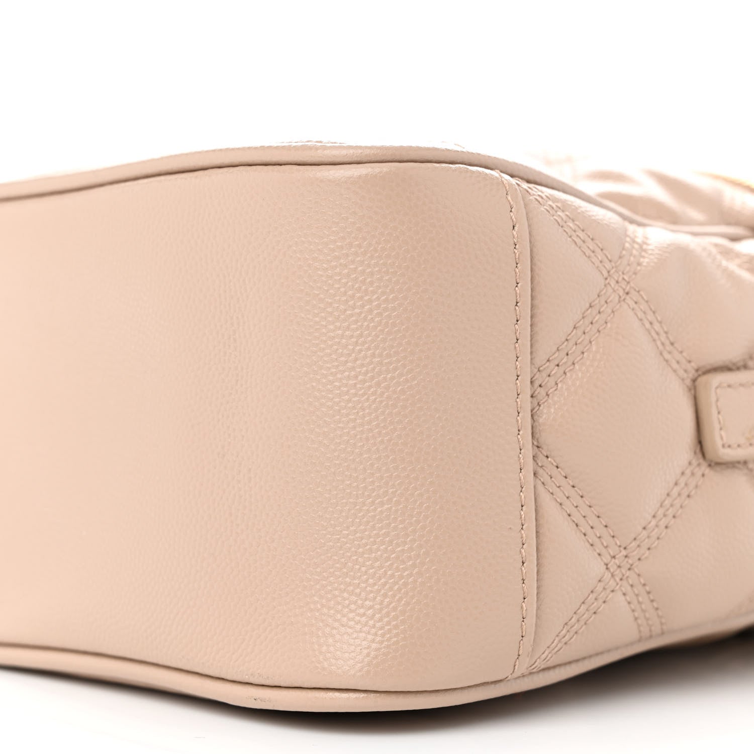 Saint Laurent Grain de Poudre Quilted 80's Vanity Bag Dark Beige 10 of 10