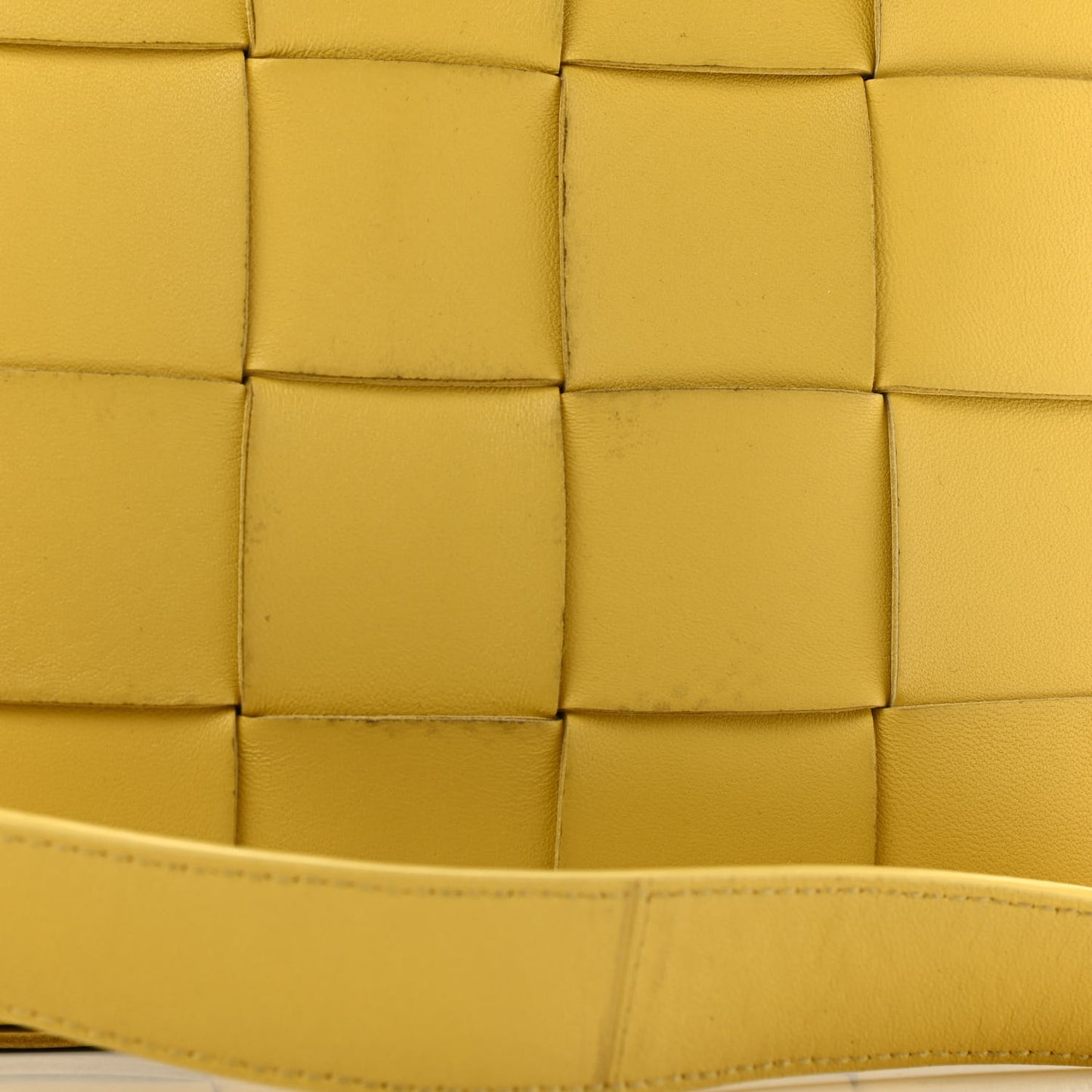 Lambskin Maxi Intrecciato Cassette Messenger Buttercup Yellow