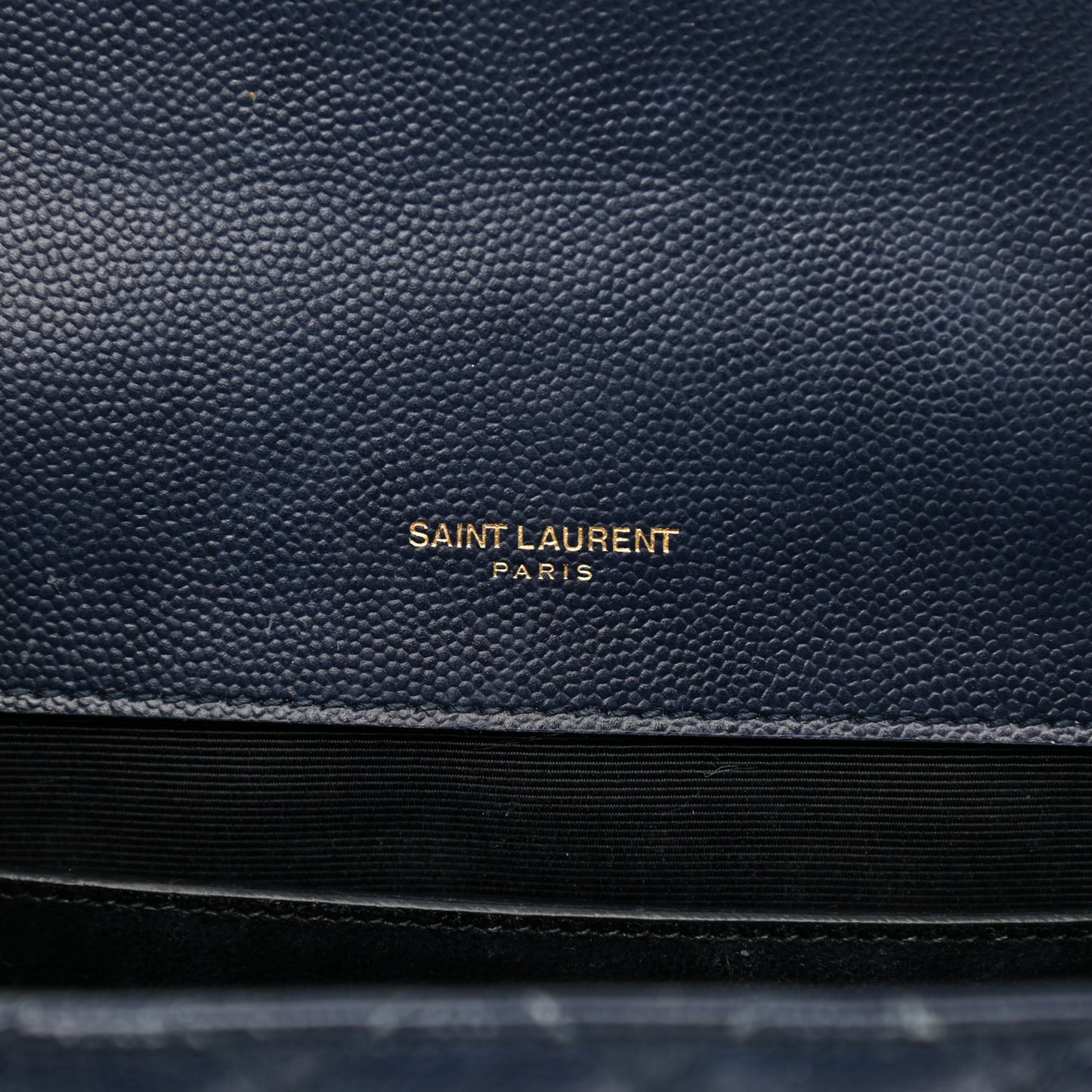 Grain De Poudre Textured Mixed Matelasse Triquilt Medium Monogram Satchel Deep Marine