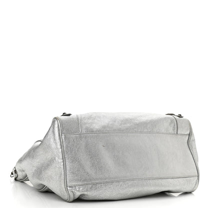 Balenciaga Metallic Agneau Classic Hardware Velo Gris Aluminum 4 of 11