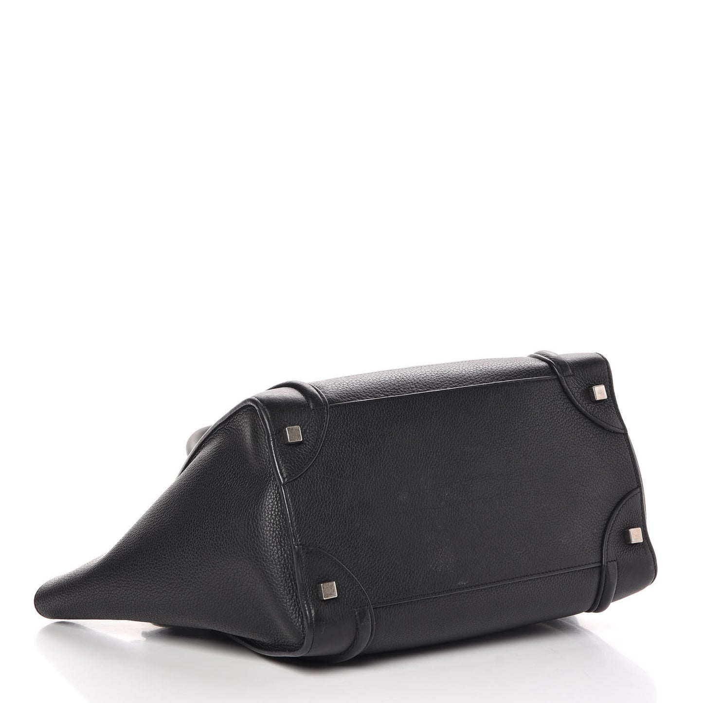 Drummed Calfskin Mini Luggage Black