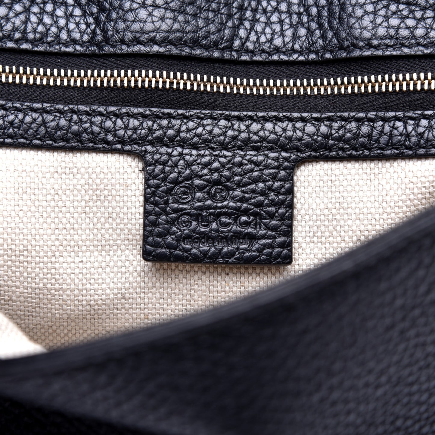 Pebbled Calfskin Medium Soho Flap Crossbody Black