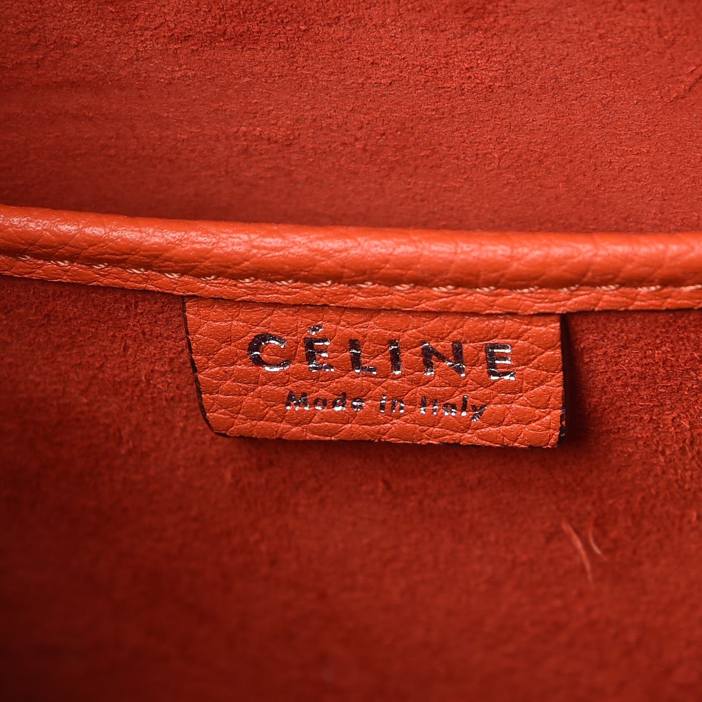 Drummed Calfskin Nano Luggage Vermillion