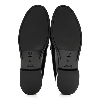Louis Vuitton Glazed Calfskin Chess Flat Loafer 38 5 of 11