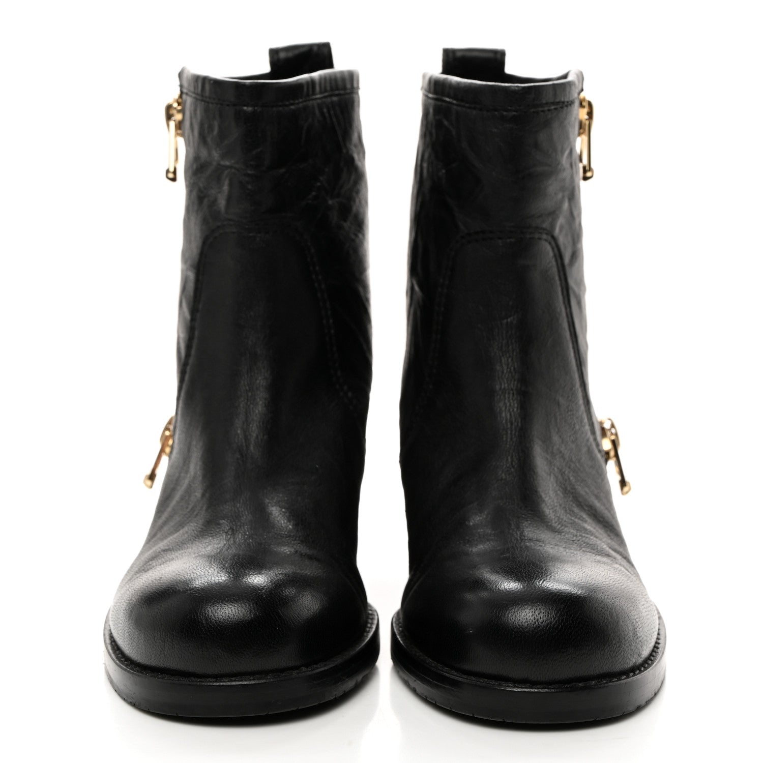 Jimmy Choo Grainy Calfskin Dondo Boots 35 Black 2 of 7