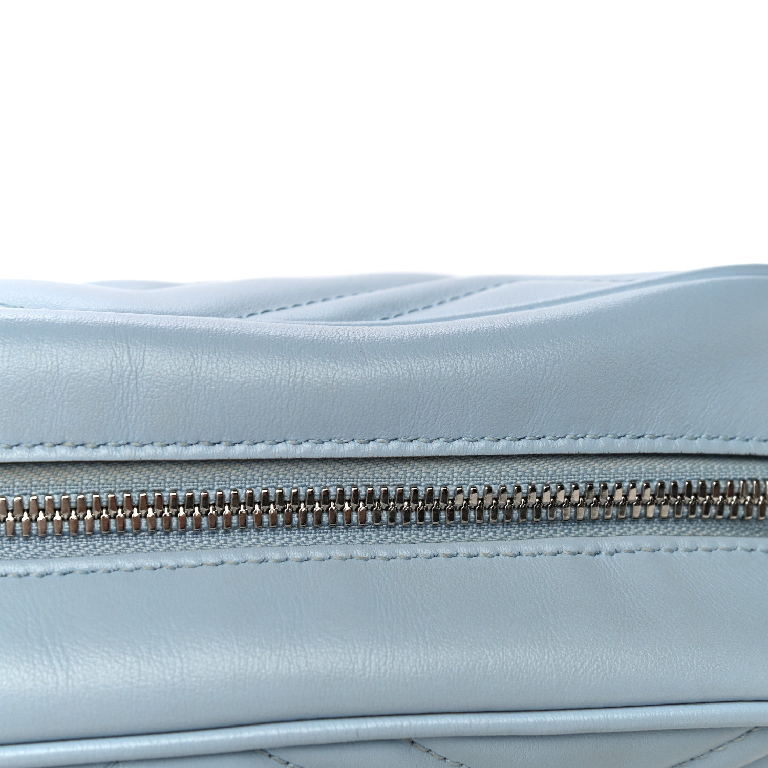 Gucci Calfskin Matelasse Small GG Marmont Chain Shoulder Bag Porcelain Light Blue 14 of 20