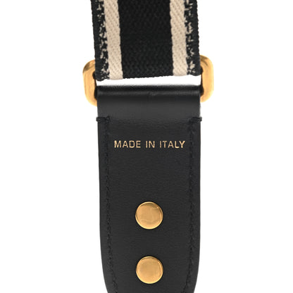 Christian Dior Canvas Embroidered Shoulder Strap Black 4 of 5