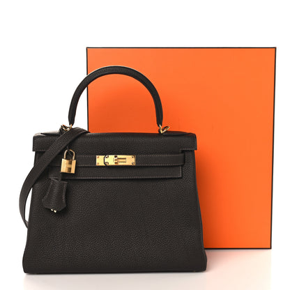 Hermes Togo Kelly Retourne 28 Bai Brun 12 of 12