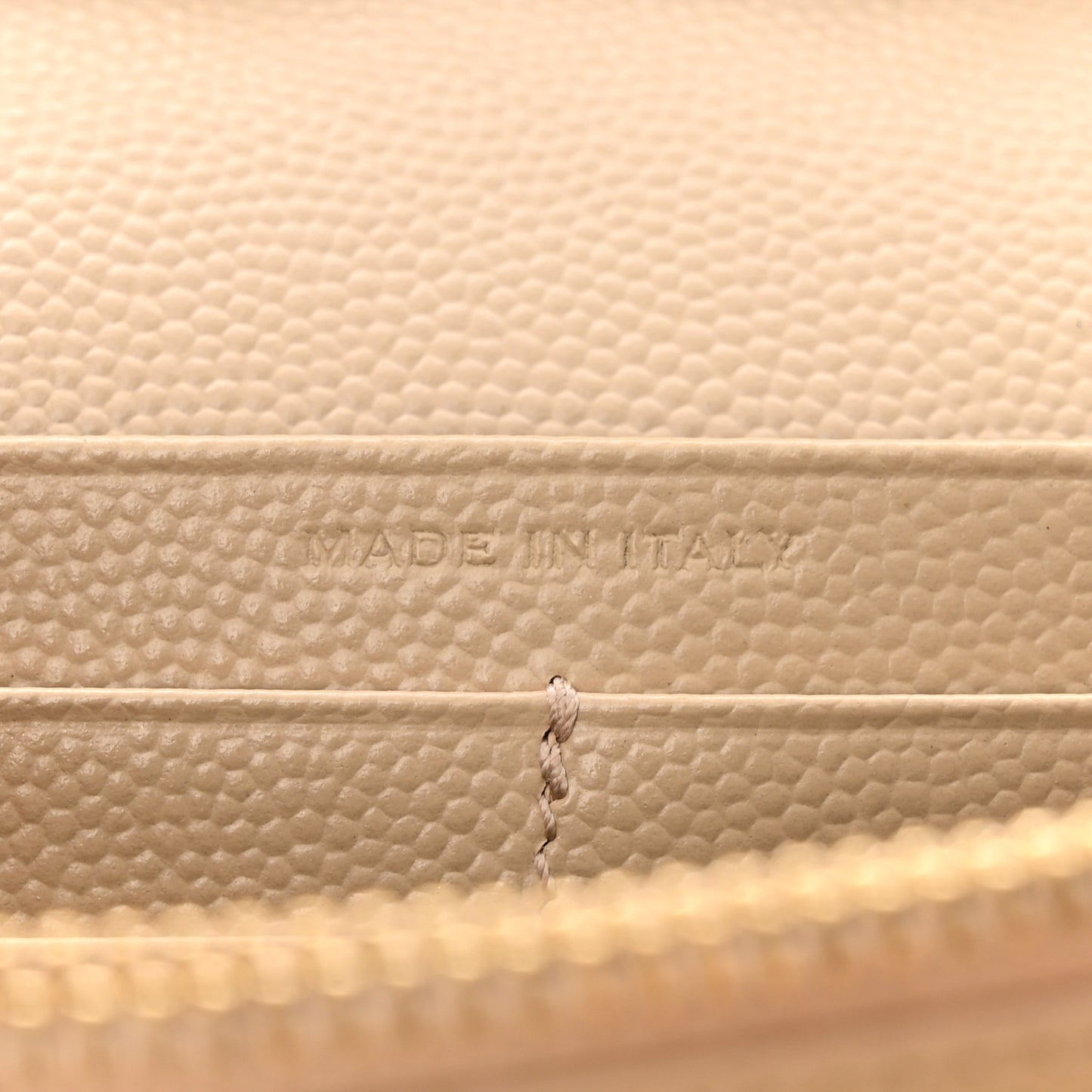 Grain De Poudre Matelasse Chevron Monogram Chain Wallet Dark Beige