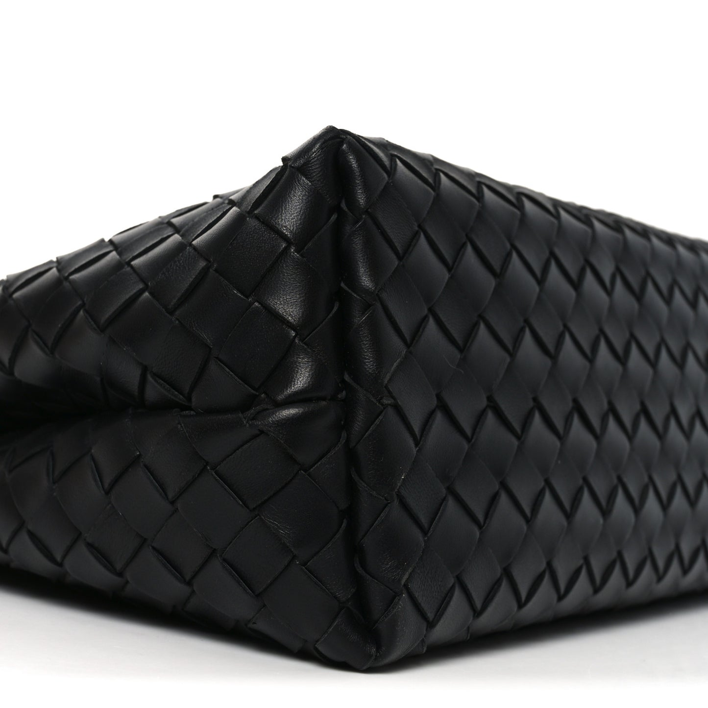 Nappa Intrecciato Medium Andiamo Shoulder Bag Black