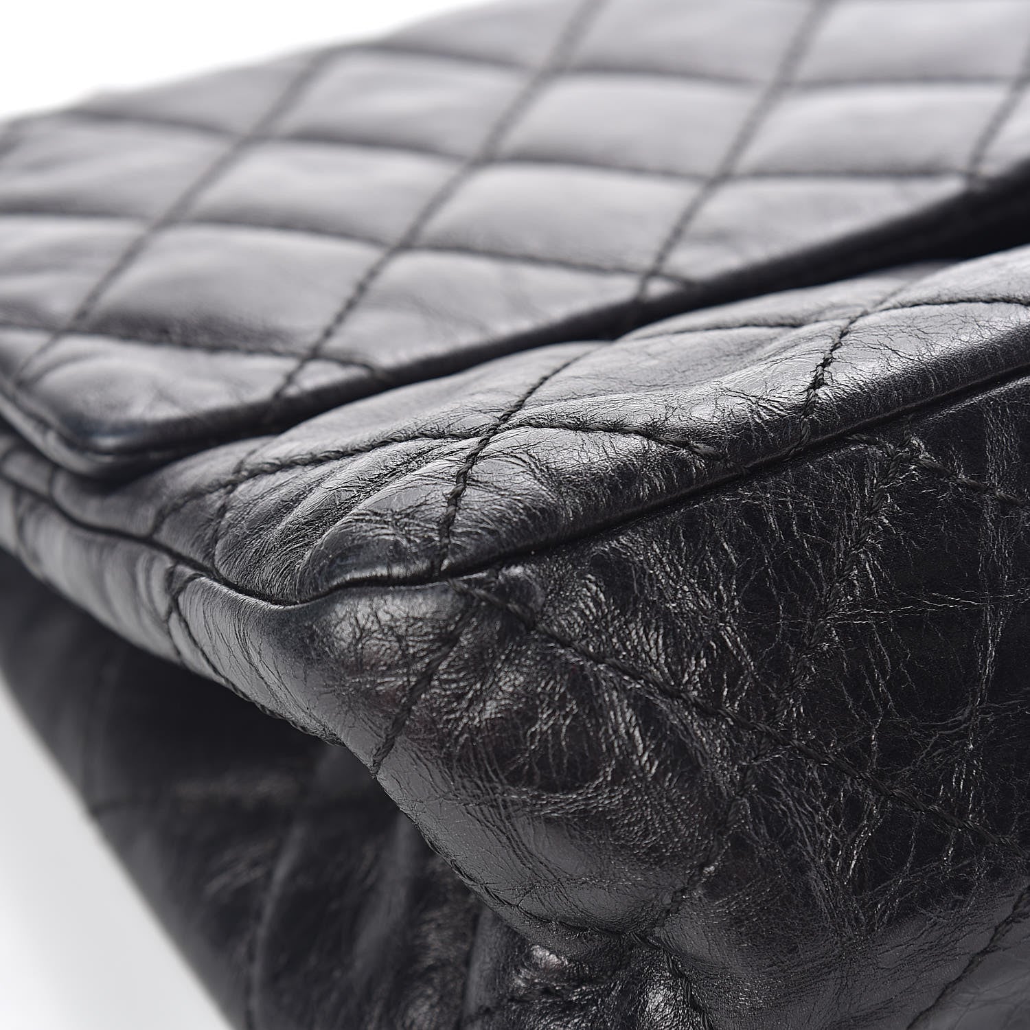 Chanel Metallic Aged Calfskin Quilted 2.55 Reissue 227 Flap So Black 10 of 15