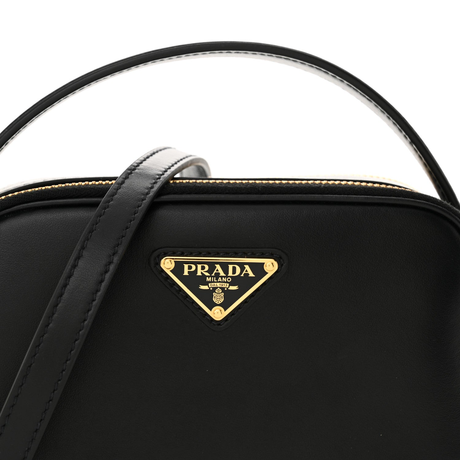 Prada Soft Calfskin Odette Crossbody Black 8 of 13
