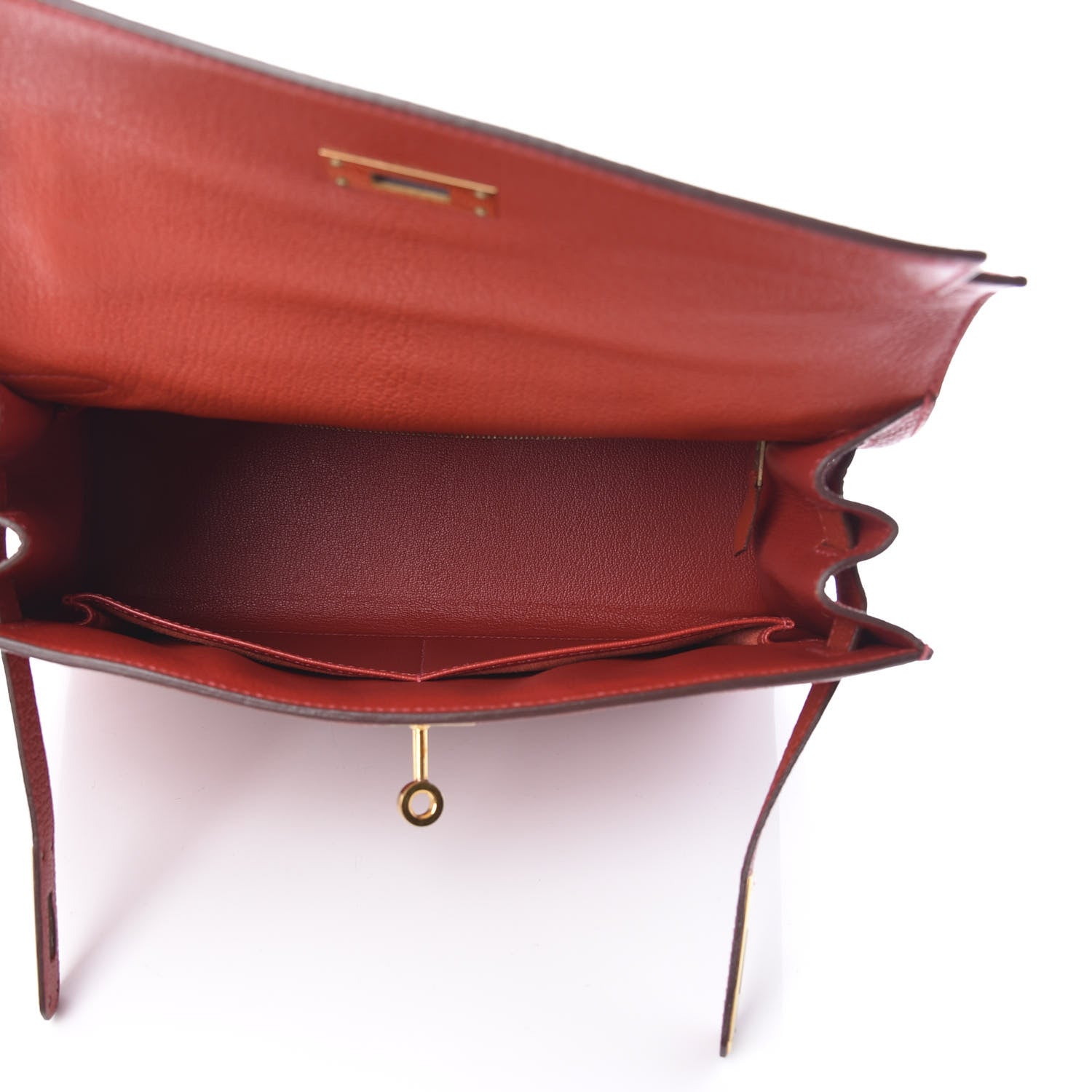 Hermes Chevre Mysore Kelly Sellier 28 Vermillion 13 of 37