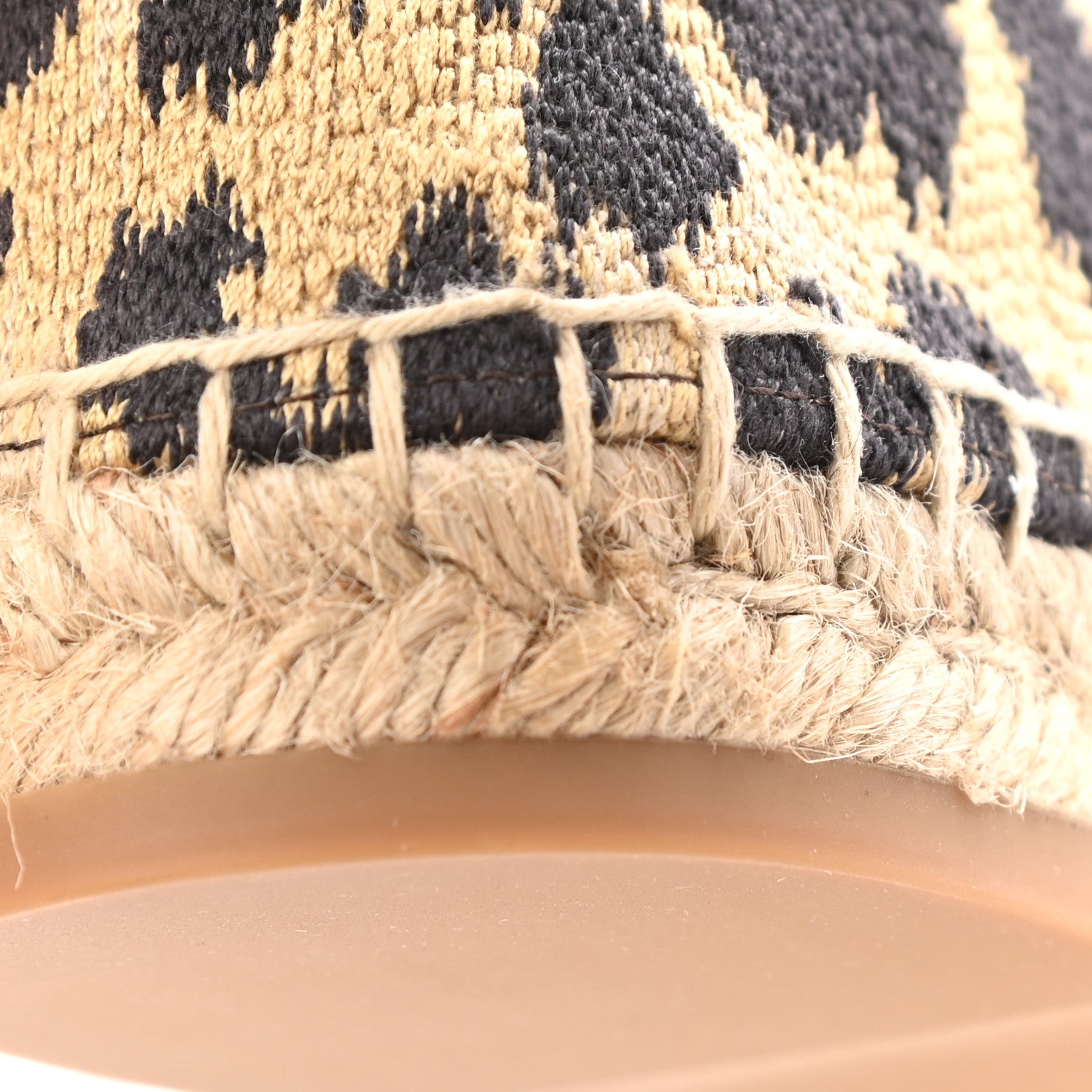 Christian Dior Cotton Embroidered Leopard Print Granville Espadrille 38 Natural 12 of 13
