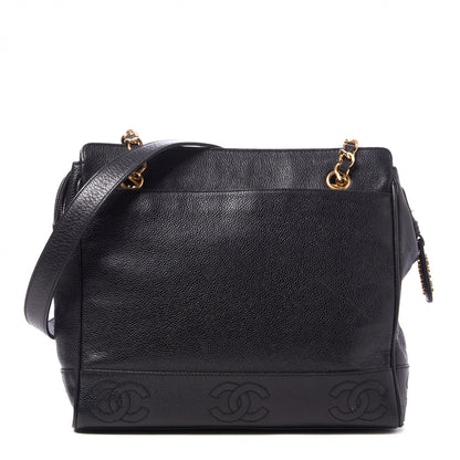 Chanel Caviar CC Shoulder Bag Black 1 of 8