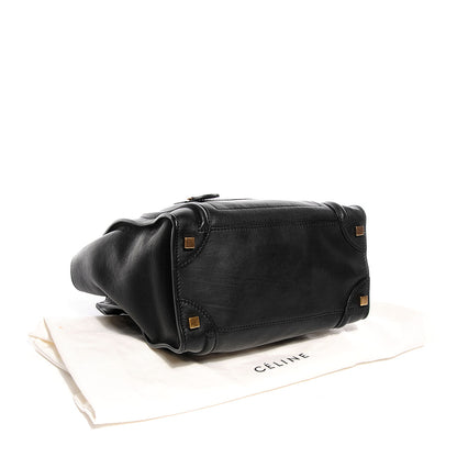 Celine Smooth Calfskin Micro Luggage Black 4 of 9