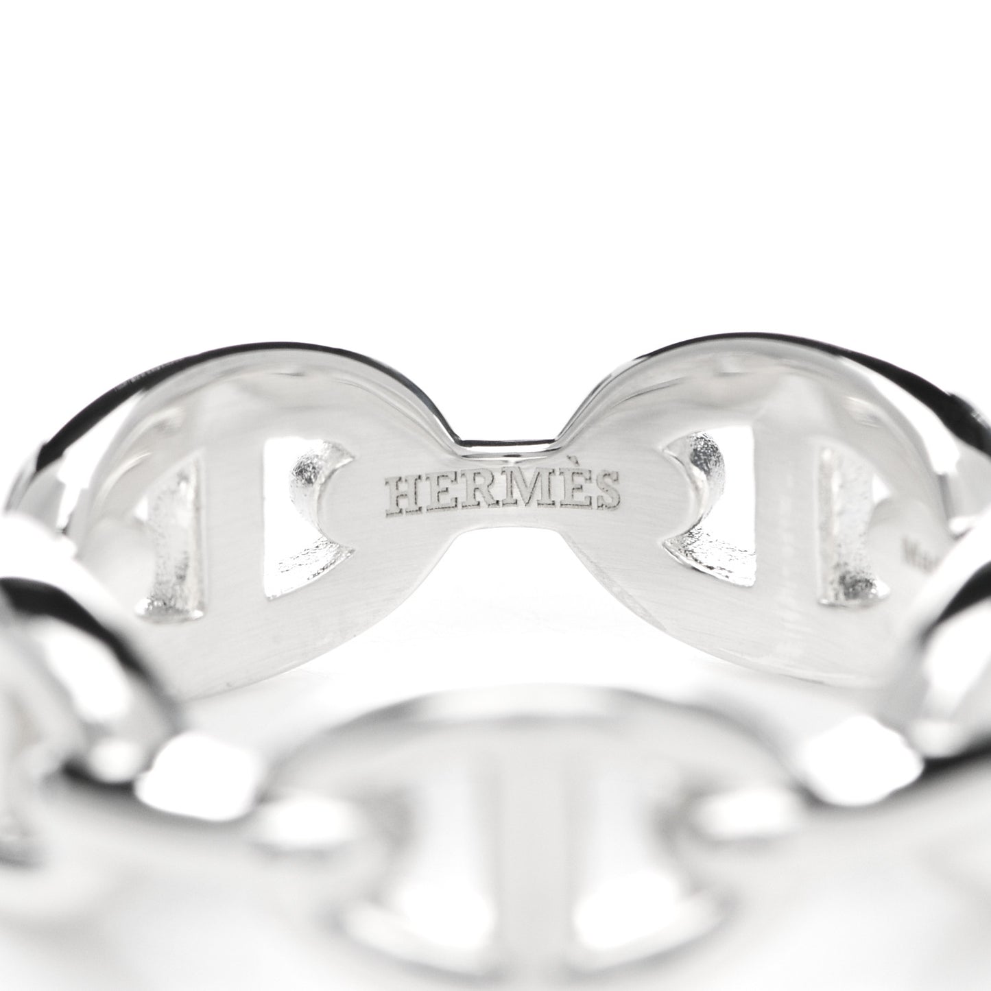Sterling Silver PM Chaine d'Ancre Enchainee Band Ring 55 7.25